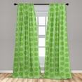 thumbnail image 5 of Ambesonne Lime Green Curtains, Simple Geometrical, Pair of 28"x95", Almond Green, 5 of 5