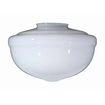 B&P Lamp® 6" Fit. Opal Schoolhouse Shade, 16" Diameter