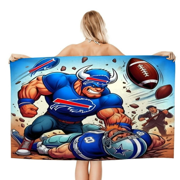 Bills Beach Towel 30.7*59 InchesI Made Of Microfiber Material Quick Drying And Comfortable Showcasing A Charming Style
