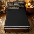 thumbnail image 4 of Erosebridal Olive Green Vintage US Flag Zipper Queen Comforter Set with Fitted Sheet and 2 Pillowcases for Boys Men, Rustic Camouflage Zipper Bedding Set, Black Reversible, 4-Piece, 4 of 7