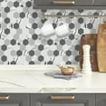 thumbnail image 3 of Dcor WOW 41008  Peel & Stick Backsplash, (8) 12x12-inch Sheet Covers 8 Sq Ft, White Grey Marble Hex Back Splash Tile, 3 of 7