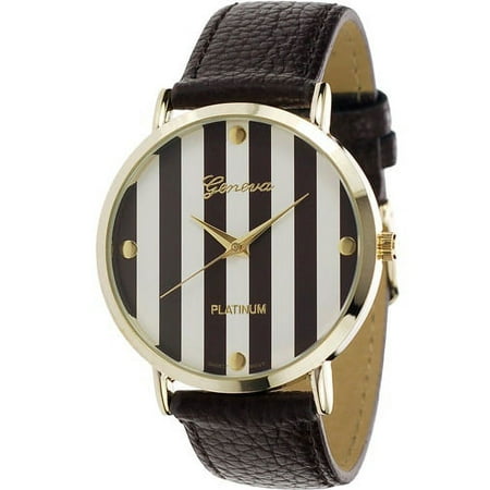 Geneva Platinum Women's Striped Watch, S