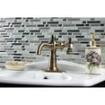 thumbnail image 3 of Kingston Brass KSD3543NX Hamilton One-Handle Single-Hole Bathroom Faucet with Deck Plate and Push Pop-Up Drain, Antique Brass, 3 of 7