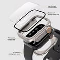 thumbnail image 3 of For Apple Watch 44mm Screen Protector Case, [ All in one Protector Case ] Tempered Glass Unique Design Case Cover for iWatch Series 6/5/4/SE 44mm (For iWatch 44mm),Original Black, 3 of 9