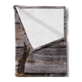 thumbnail image 2 of Antlers Soft Flannel Fleece Blanket, Rustic Antler on Wooden Wall Wintertime Mountain Hut Country Style Rustic Design, Cozy Plush for Indoor and Outdoor Use, 70" x 90", Brown Beige, by Ambesonne, 2 of 5