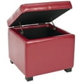 thumbnail image 4 of SAFAVIEH Madison Square Ottoman Red, 4 of 4