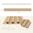 thumbnail image 5 of Upick WPC Slat Wall Panels, 7 Pack 94 x 6.61 in 3D Wood Wall Panels Fluted Textured for Interior Wall Decor, Oak, 5 of 8