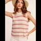 thumbnail image 4 of Suéter Tipo Camisa de Cuello Redondo, Holgado, Estilo Europeo y Estadounidense, con Rayas y Cuello Halter para Mujer Rosa L, 4 of 7