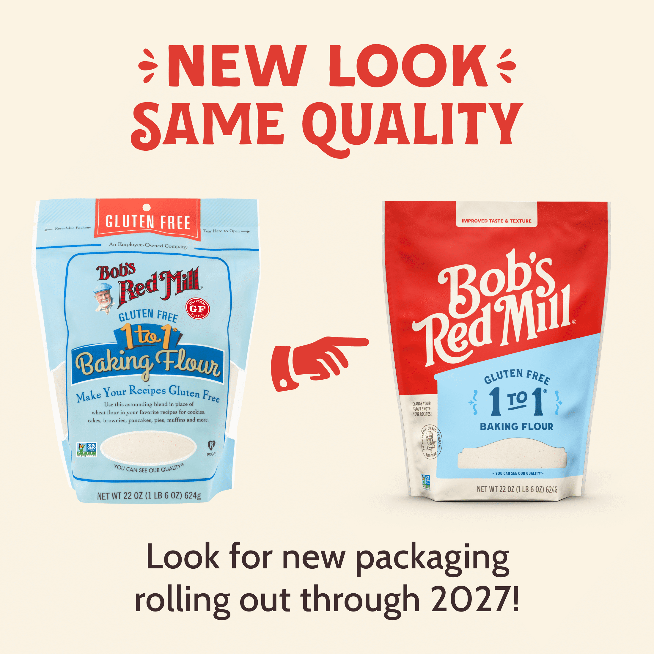 Bob's Red Mill Gluten Free 1-to-1 Baking Flour, 22 oz