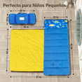 thumbnail image 3 of Primlect Tapete para Siesta, 55" x 22", Saco de Dormir Portátil con Almohada Removible, Fácil de Enrollar y Almacenar, Azul, 3 of 8
