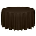 thumbnail image 1 of Ultimate Textile Faux Burlap - Havana 90-Inch Round Tablecloth - Basket Weave, Chocolate Brown, 1 of 3