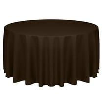 Ultimate Textile (3 Pack) Faux Burlap - Havana 96-Inch Round Tablecloth - Basket Weave, Chocolate Brown