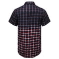 thumbnail image 2 of FashionOutfit Men's Ombre Plaid Zip Up Collared Fleece Shirt, 2 of 3