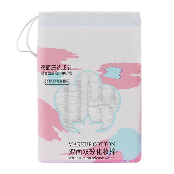 3-Layer Cotton Pads for Makeup Removal & Skincare, Ultra-Soft & Absorbent, 222 Count