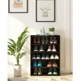 thumbnail image 5 of Brown Shoe Rack,Wooden Shoe Organizer Storage with Adjustable Shelfs for Entryway&Living Room, 5 of 6