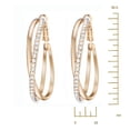 thumbnail image 2 of Gemini Women's Jewerly 18k Yellow Gold Filled CZ Diamonds Hoop Earrings Valentine's Day Gifts Gm032Yg 1.5 inches, 2 of 5