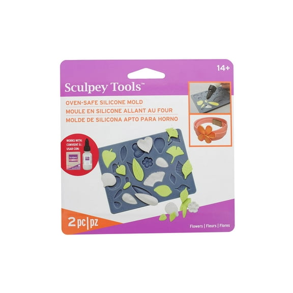 Sculpey Mold Polyform Oven-Safe Silicone Flowers