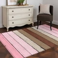 thumbnail image 4 of Pink Wood Grain Large Area Rugs for Bedroom Living Room, Soft Non Slip Carpet Bedside Rug, Brown Vintage Mottled Country Stripes Rectangular Floor Cover Kitchen Accent Rug 4'x6' for Office, 4 of 9
