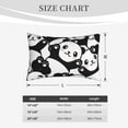 thumbnail image 6 of Naloa Seamless Pattern Cute Panda Pillowcase, Throw Pillowcase, Wrinkle-Free, Stain-Resistant with Hidden Zipper for Bedroom Sofa - 20"x30", 6 of 9