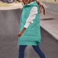 thumbnail image 2 of Gibobby Chaleco largo acolchado para mujer, Chalecos casuales para mujer, chaleco largo y suave de longitud media, chaquetas de algodón de invierno, ligeras(Verde,XG), 2 of 3