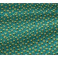 thumbnail image 4 of oneOone Cotton Jersey Teal Green Fabric Artistic Floral Diy Clothing Quilting Fabric Print Fabric By Yard 58 Inch Wide, 4 of 4