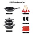 thumbnail image 4 of Cookware Set,Oven 13pcs Soup Pot 1 Pair Pans Set Silicone Tableware With Lid Cookware Soup Pot With Pan 4 1 Apron Tableware 1 Set Nonstick Lid Pan Cookware Set And Pans 4 Silicone Nonstick Cookware, 4 of 6