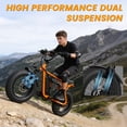 thumbnail image 6 of Eskute V101 Electric Bike for Adults & Teens – 28 MPH, 750W (Peak 1500W), 48V 13Ah Battery, 16"x4.0" Fat Tires, 7-Speed, Dual Suspension, Orange, UL2849, 6 of 10