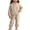 Khaki, variant on DJDLJWCJ Toddler Girls 2 Piece Fleece Lined Outfit Set Quarter Zip Stand Collar Sweatshirt with Elastic Waist Jogger Pants Pink Size 6-9M