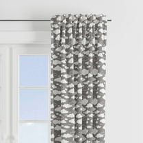 Bacati - Clouds in the City White/Grey Grey Clouds Single Window Curtain Panel