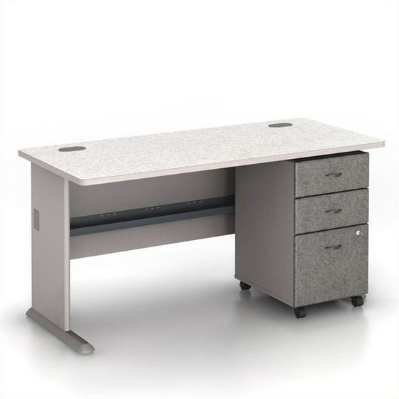 Bush Business Series A 60 Computer Desk With 3 Drawer File Cabinet