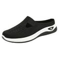 thumbnail image 3 of Havenx Women Woven Footwear Orthopedic Sneakers Slip on Soft Sole Mesh Comfort Sneakers with Arch Support Soft Foam Sole for Walking Non-Slip Casual Summer Shoes,Black 37(US-6.5), 3 of 6