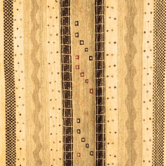 Ahgly Company Indoor Square Abstract Brown Contemporary Area Rugs, 4' Square