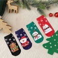 thumbnail image 4 of kusrkot 4 Pair Novelty Low Crew Socks Chrismas Short Sock Snowflake Background, 4 of 8