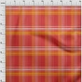 thumbnail image 3 of oneOone Cotton Poplin Candy Red Fabric Madras Check Quilting Supplies Print Sewing Fabric By The Yard 42 Inch Wide, 3 of 4