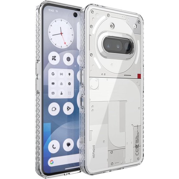 TUDIA Lucion for Nothing Phone 3a Case Anti-Yellowing Bumper Slim Grip - Clear