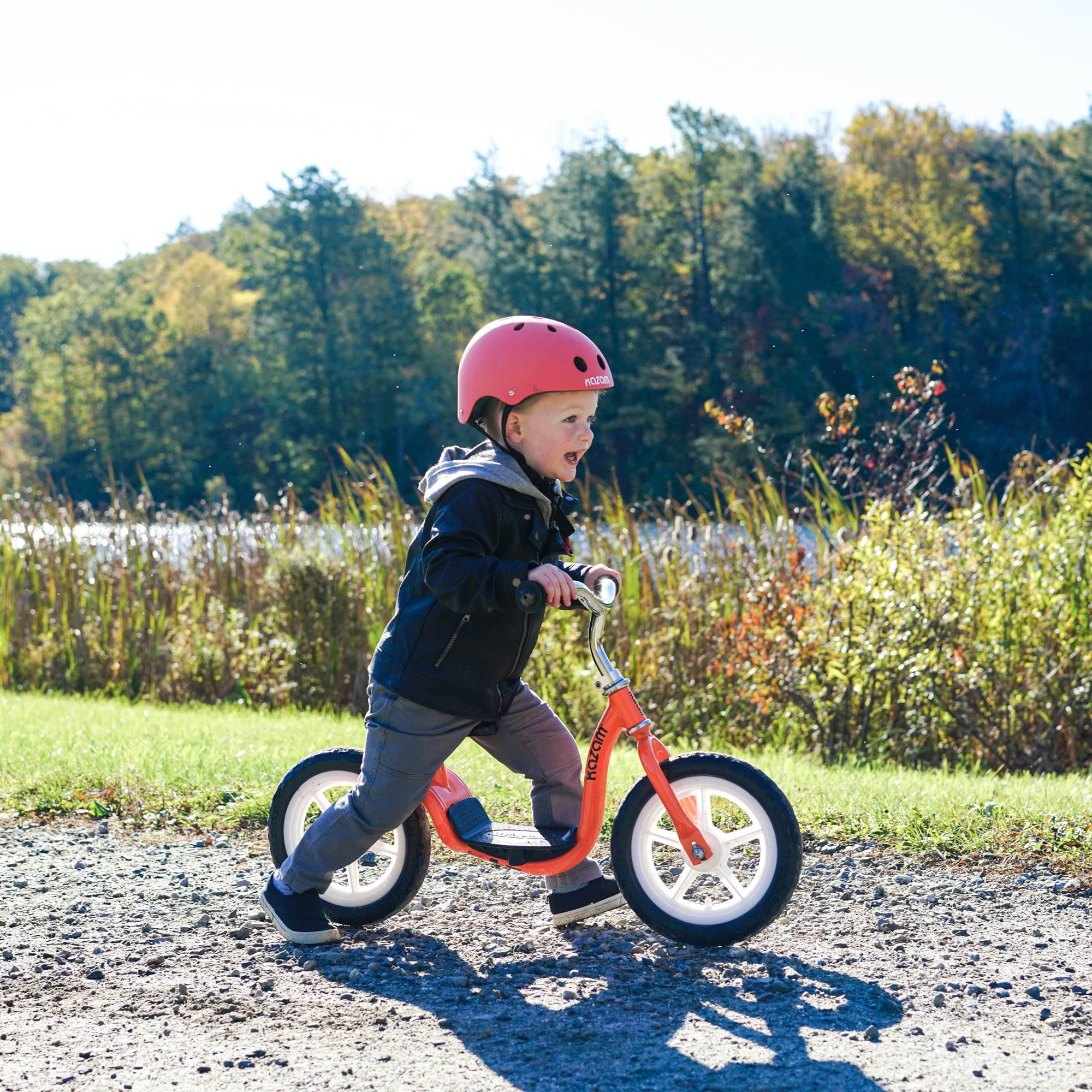 KaZAM Bikes v2e Red Tyro Toddler Kids No Pedal Learning Adjustable Balance Bike Walmart