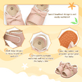 thumbnail image 4 of Meckior Baby Girls Sandals Rubber Sole Infant Summer Bow-Knot Shoes for First Walker 0-18 Months, 4 of 7