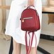 thumbnail image 2 of Mochila pequeña de cuero PU para niñas adolescentes, bolso de hombro con cremallera, Mini mochila escolar femenina, moda de ocio Fivean unisex, 2 of 2