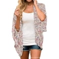 thumbnail image 1 of Nouveaux Cardigans Kimono Floraux pour Femmes, Décontractés, Amples, Ouverts à l'Avant, 1 of 6