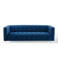 thumbnail image 6 of Modway Mesmer Channel Tufted Button Performance Velvet Sofa in Navy, 6 of 9
