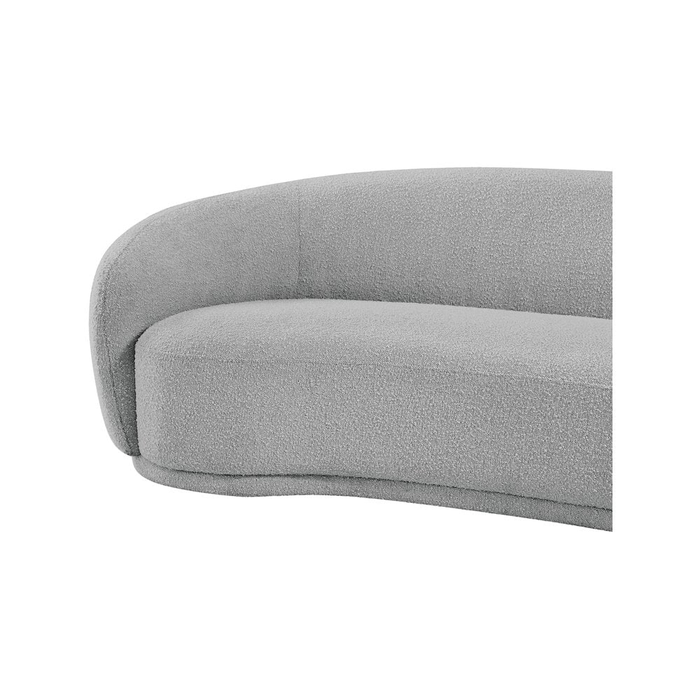 Meridian Furniture Hyde Grey Boucle Fabric Loveseat