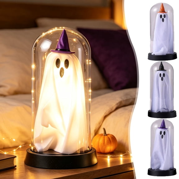 Halloween Night Light Ghost Battery Operated Color Changing LED Tabletop Decor by OVFUIZ