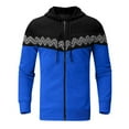 thumbnail image 5 of Njoeus Men's Full-Zip Up Lightweight Hoodie, Slim Fits Color Block Jacket Hoodies for Men Long Sleeve Hooded Sweatshirt with Pockets, 5 of 6