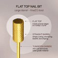 thumbnail image 3 of USA PANA 3/32" Gold Shank Size Professional Flat Top Large Barrel Safety Nail Carbide Drill Bit - (Fine, Gold), 3 of 5