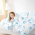 thumbnail image 4 of Homewish Chic Fashion Bowknot Queen Comforter Set for Kids, Kawaii Blue Bow-tie Bedding Sets, Cartoon Princess Crown Reversible Bedding Comforter Set, Super Cozy Room Decor, 3-Piece, 4 of 8