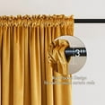 thumbnail image 2 of Mustard Yellow Velvet Curtains Thermal Insulated Blackout Curtain Fall Drapes for Bedroom Living Room Darkening 108 Inches Long Curtains Panels Rod Pocket Set of 2, 2 of 6