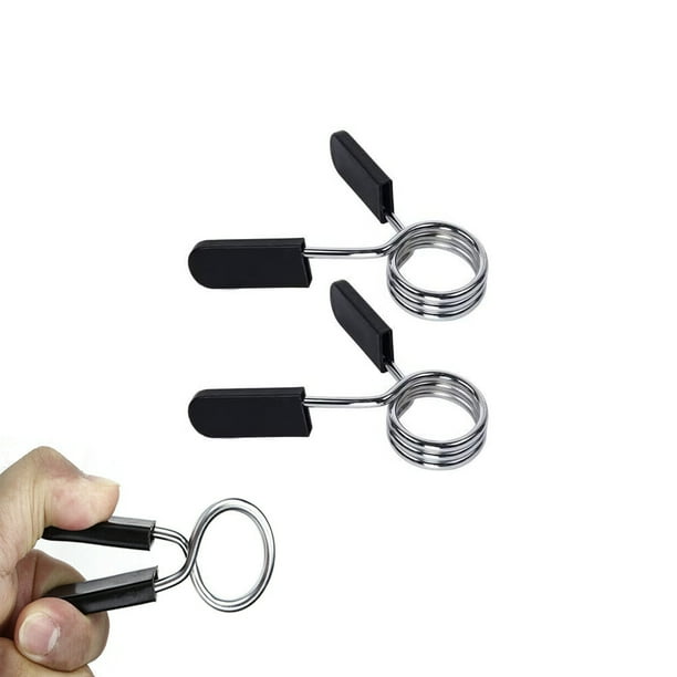 Fitness Maniac Standard 1 In. Barbell Bar Clamps Spring Collar Clips