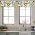 thumbnail image 3 of LALILO Kitchen Curtain Valance Bright With Sunflowers Leaves Rod Pocket Window Curtain 52"x 18" Set of 2, 3 of 5