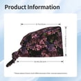 thumbnail image 6 of Kdxio Orchids Flowers Pattern Turban Hat for Women Men Comfortable Adjustable Cleaning Working Cap with Sweatband, 6 of 8
