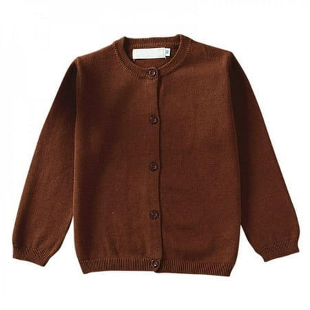 

SYNPOS Toddler Baby Kids Boy Girl Winter Warm Knitted Sweater Crew Neck Outwear Long Sleeve Cardigan Coat for 12M-5T